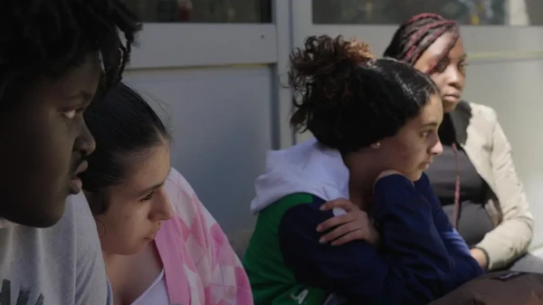Students appear deep in thought in "Château rouge".
